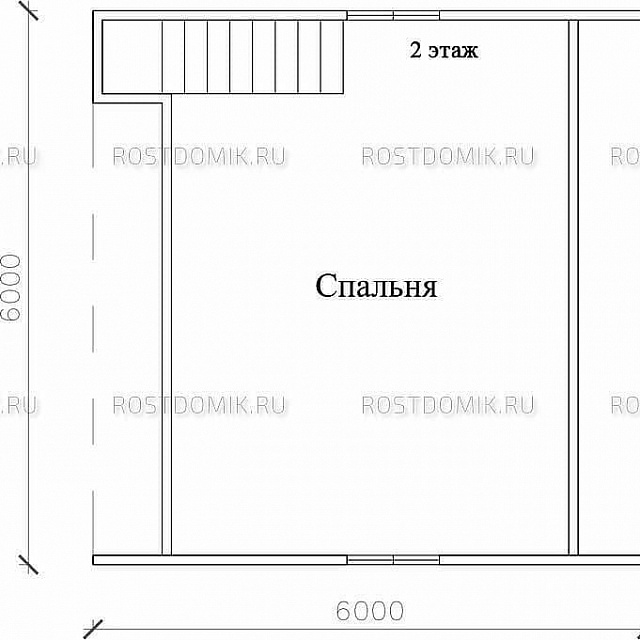 Каркасно-щитовой дом 6х6 