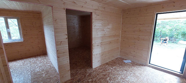 Каркасно-щитовой дом одноэтажный 6х6 