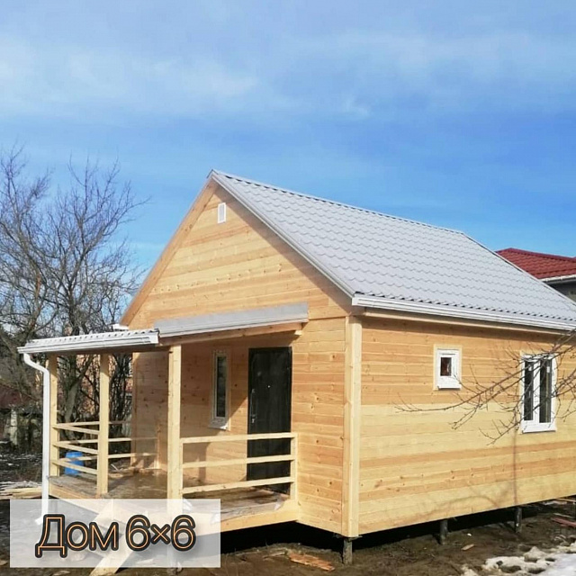 Каркасно-щитовой дом 6х6 (Крым)