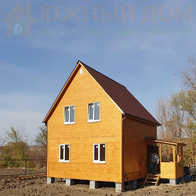 Каркасно-щитовой дом 6х6 (Ставрополь)